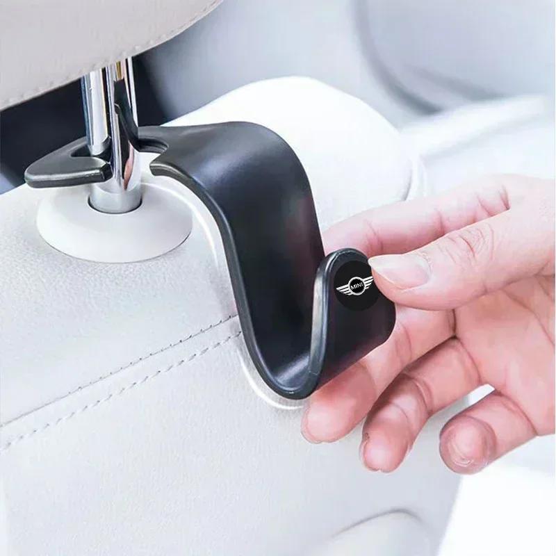 BAIL4 X5 X7 For BMW Car Hook Seat Headrest Organizer Holder Accessories For MINI Cooper One JCW Clubman Countryman R55 R56 F55 F56 R57