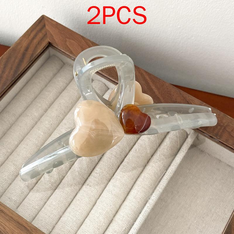 (87 Styles) 2pcs/ Set New Large Jelly Color Hair Clip Acrylic Hair Claw Shark Clamp For Women Girls Fashion Summer Updo Headwear Hair Accessories