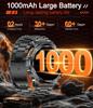 New Military Sports Smart Watch 1000mAh Battery 5ATM Waterproof LED Flashlight Fitness trackr Smartwatch Men