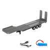 Wheelfun 73.5cm Plastic Semi-Trailer Flatbed 1502 for 1/18 Remote Control Tractor Truck Huina 1501 with Electronic Support Leg Tailboard