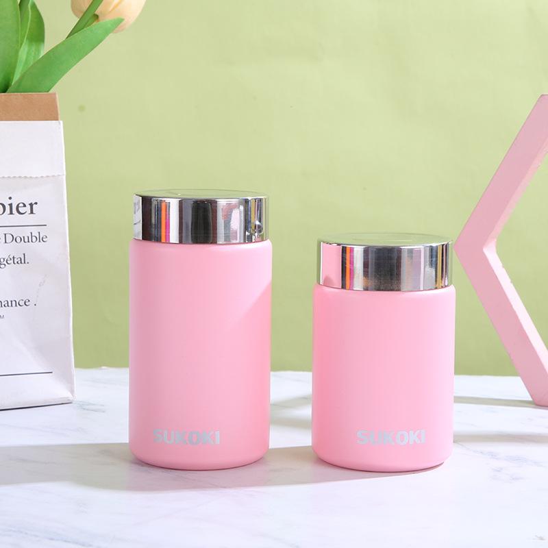 Edelstahl Thermobecher Hohes Aussehen Horizontal Doppelvakuum Mini Taschenbecher Outdoor Tragbarer Begleitbecher