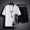 Summer Quick Drying Men's Sets Fashion Tracksuits Casual Breathable Short Sleeve 3D Printed Sports T-shirt+Shorts Basketball Set