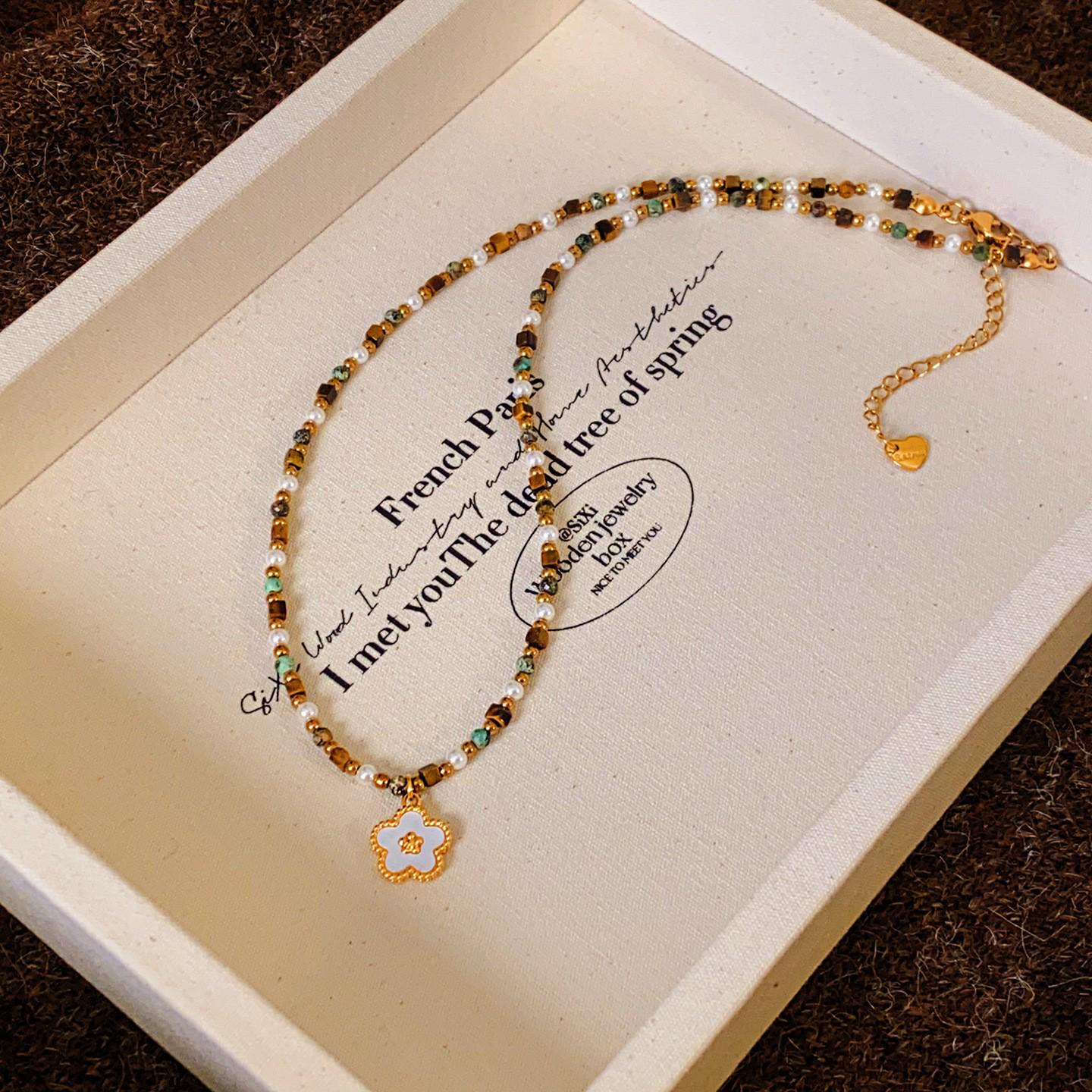 Exquisite French Shell & Pearl Beaded Necklace for Women - Light Luxury, Sweet Temperament
