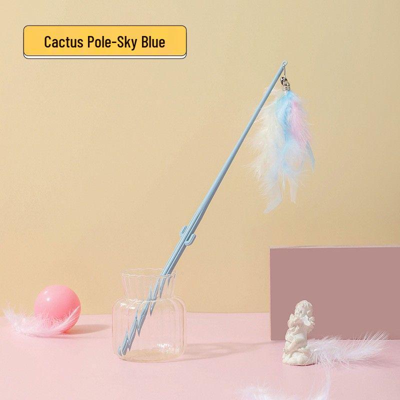 Fairy Cat Teaser Wand with Bell and Bite-Resistant Feather - Cat Toy Kitten Supplies, Free Shipping