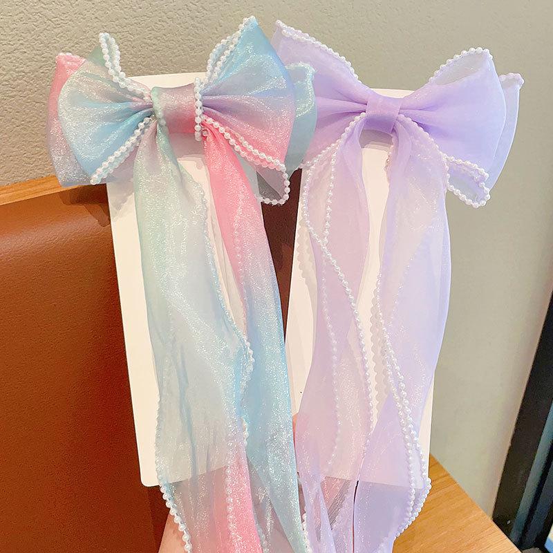 Girls' Bow Hairpin Ribbon Clip - Princess Style Hair Accessories