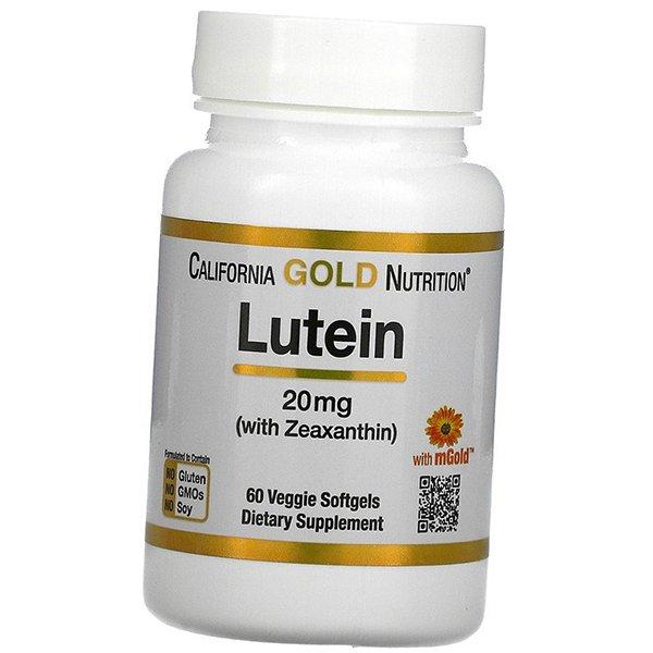 

Лютеїн із Зеаксантином, Lutein 20 with Zeaxanthin, California Gold Nutrition (72427008) 60vsoftgels