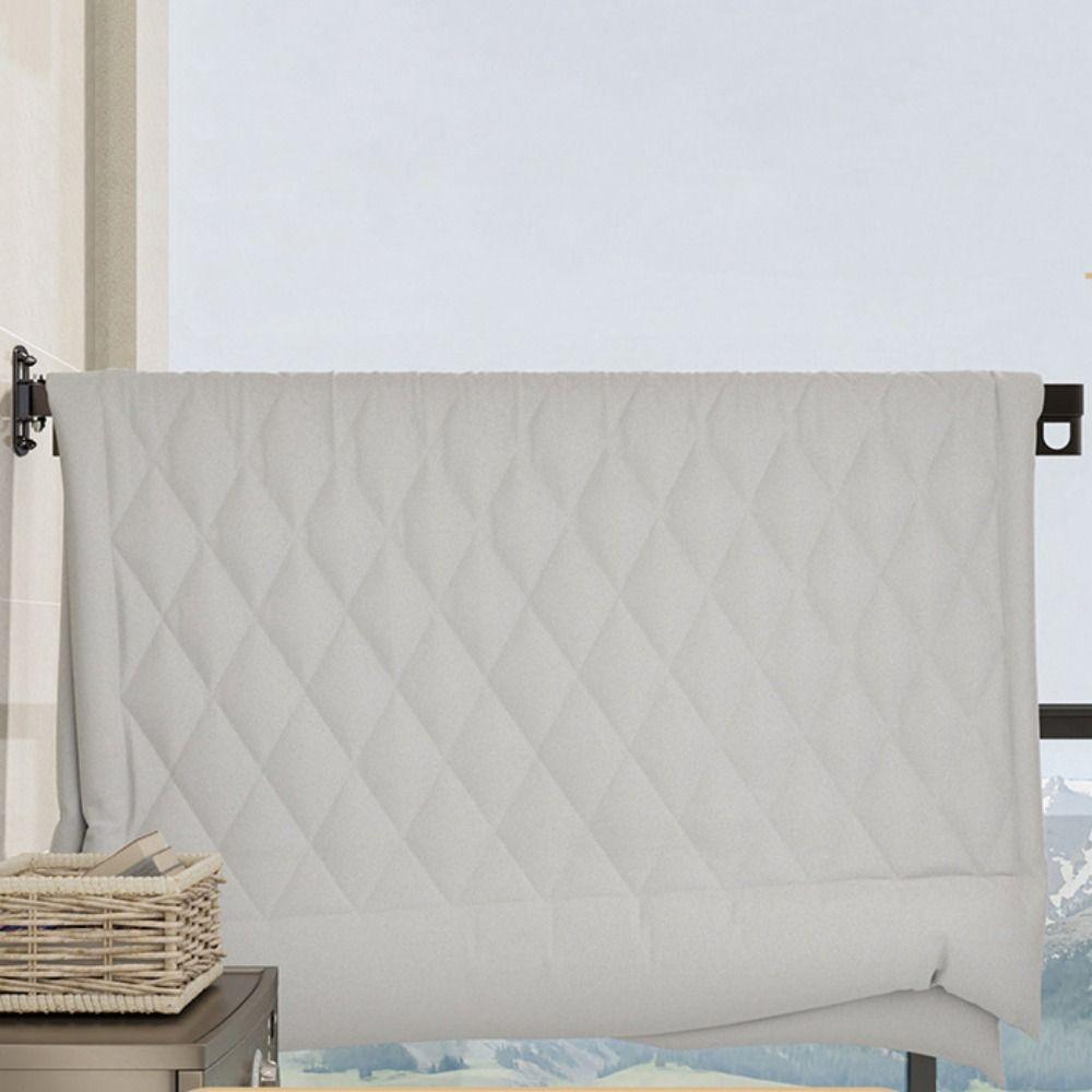 Space Saving Wall Mount Clothes Hanger Stainless Steel Retractable Clothes Rack  Laundry