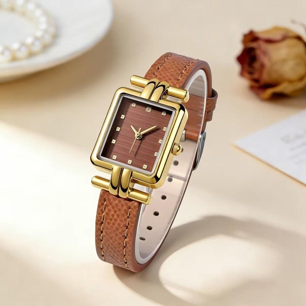 Adjustable Women Bracelet Watch Square Case Ladies Wrist Watch Vintage Quartz Wristwatch
