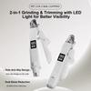 2 in 1 Pet Nail Grinder Trimmer with LED Light USB Rechargeable Dog Cat Clipper for Small Medium Large Breeds