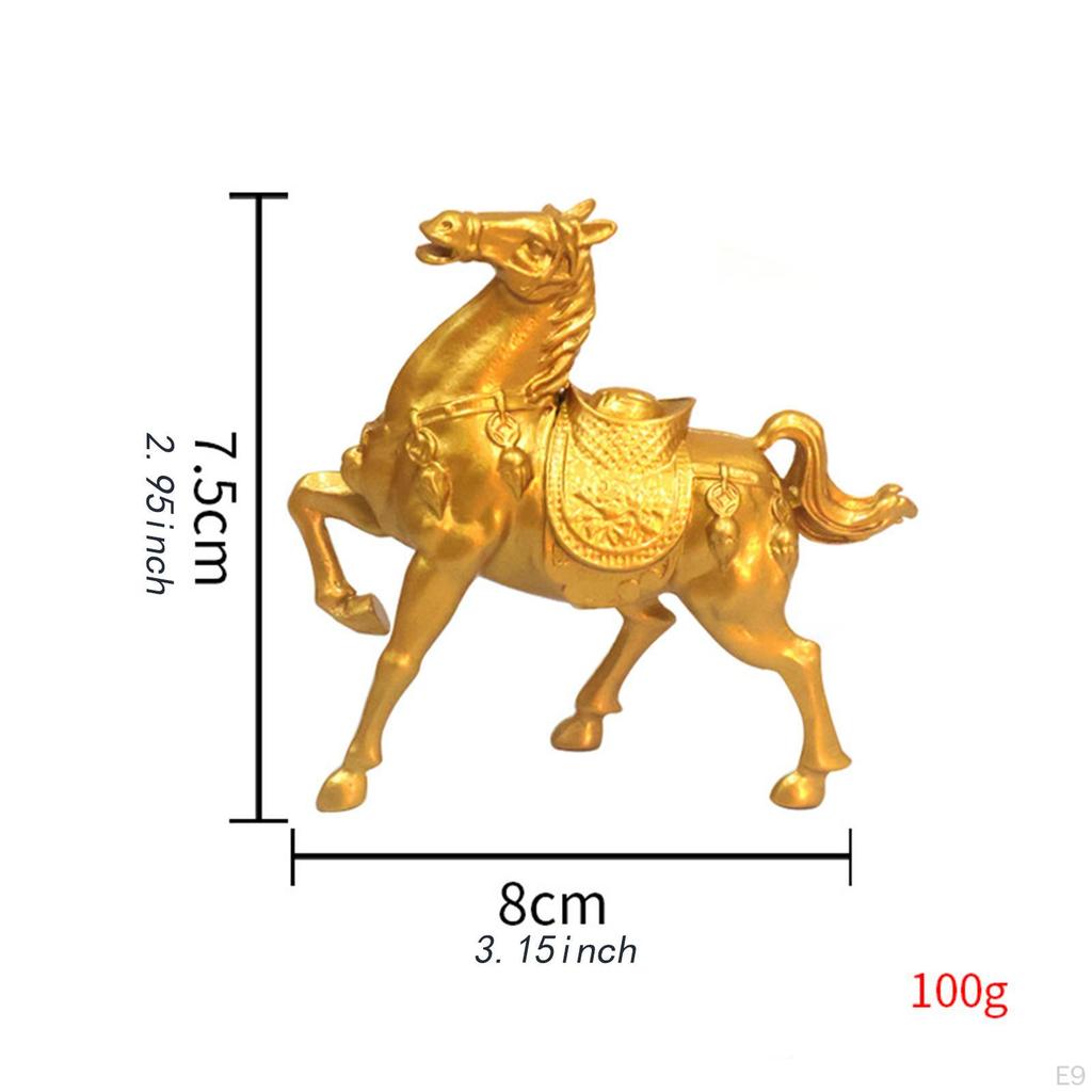 Chinese Horse Statue Animal Sculpture Table Decoration Alloy Home Decor Figurine for Bookcase