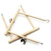 Wooden Birds Cage Perch Parrot Toys Stand Holder Natural Wood Swing Pet Supplies