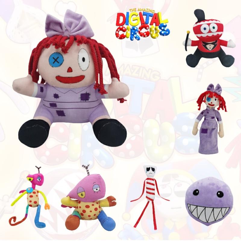 Der erstaunliche digitale Zirkus Plüsch Magische Zahl Zirkus Kaninchen Clown Puppe Lila Blase 15cm