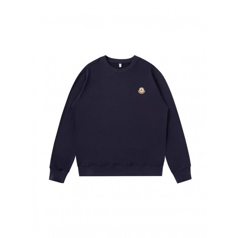 Mens Embroidered Crewneck Sweatshirt Loose Fit Heavyweight Cotton Pullover Couples All Season