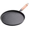 Cast Iron Frying Egg Pan Uncoated Non Stick Flat Bottomed Pan with Handle Breakfast Steak Egg Cooking Pot Omelet Steak Pizza Pot