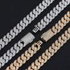 European and American hip hop 11mm mixed T square zircon Cuban chain full of necklaces men's street rap rapper trendy brand