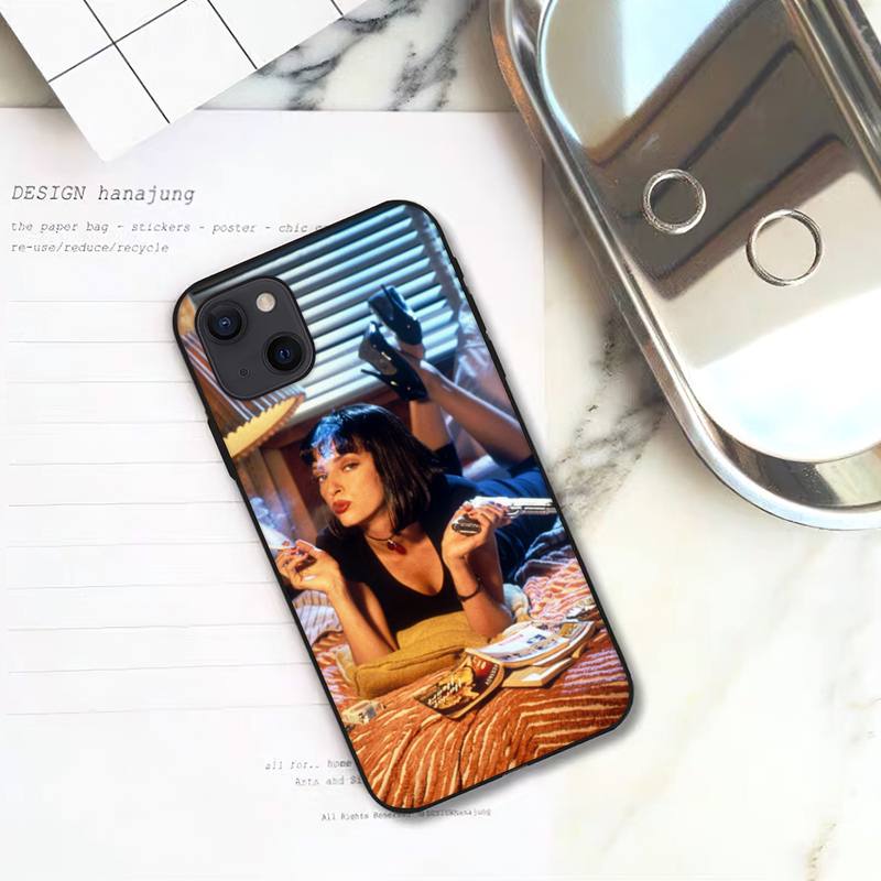 Funny Pulp Fiction Phone Case For iPhone 11 12 Mini 13 14 15 Pro XS Max X Plus SE XR Shell