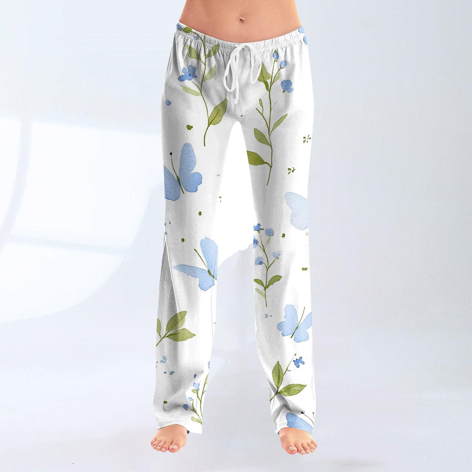 

Женские модные свободные повседневные брюки с принтом банта XL белый