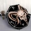 "Devilish Ram Skull Pentagram Tattoo Design Sticker" Umbrella, Cute Umbrella with Cute Design, Portable 3-Fold Compact Umbrella for Men & Women, Valen