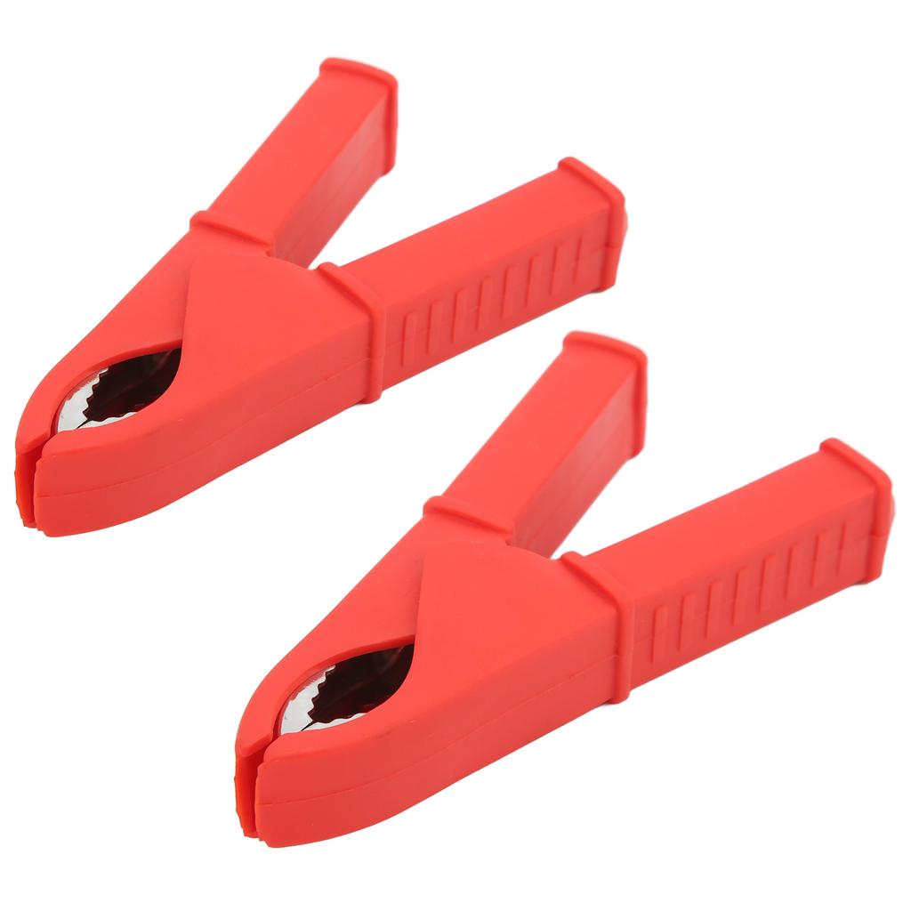 2 Pcs Insulated Clip 100mm All Copper Battery Electrical Test Insulation Clip Spring Clip Clip
