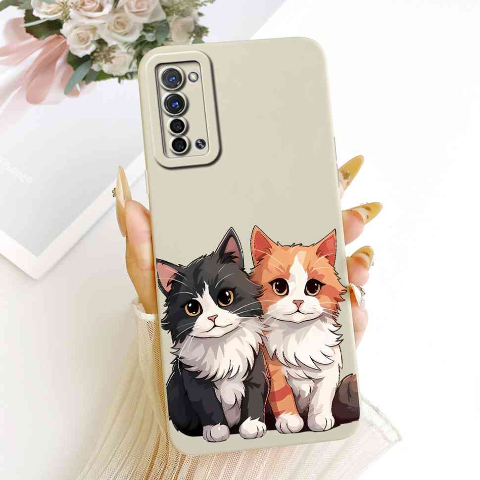 For Oppo Reno3 5G PCHM30 Case Cute Cartoon Animal Sunflower Silicone Back Cover For Oppo Reno3 5G PDCM00 A001OP Phone Cases