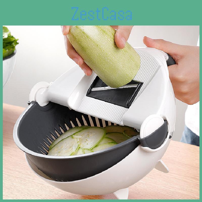 Multifunction Vegetable Chopper With Drain Basket For Home Kitchen Food Prep