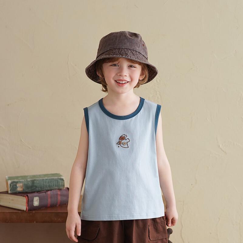 Unisex Kids' Cotton Color-Block Summer Vest