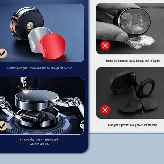 360° Drehbarer Magnetischer Handyhalter aus Metall für Autolenkrad