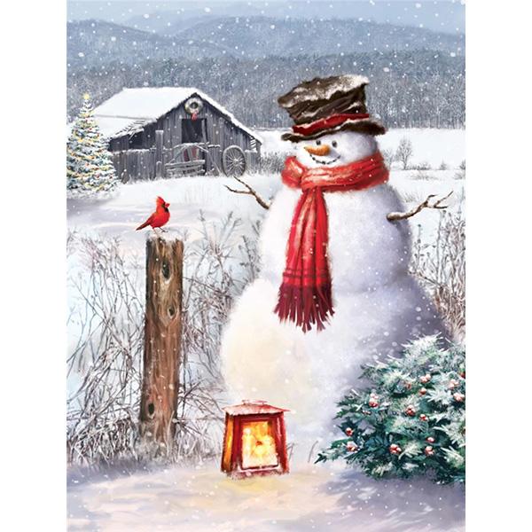 5D Diamond Painting Snowman Cartoon Diamond Embroidery Winter Landscape Art Rhinestone Mosaic Cross Stitch Christmas Decor