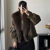 Womens Short Parka With Real Fox Fur Collar Thick Duck Down Cotton Puffer Jacket Winter 2026