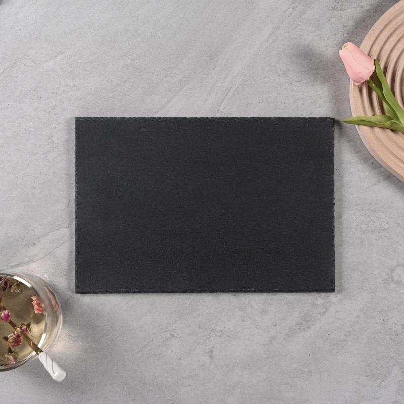 

Круглая тарелка для сервировки из натурального черного камня, тарелка для сыра, пиццы, десертов, суши, торта, тарелка для стейка, подставка из камня