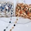 10 Meters Golden/Silver Geometric Rhombus Sequins Copper Chains DIY Hairpin Bracelet Necklace Jewelry Handmade Accessories
