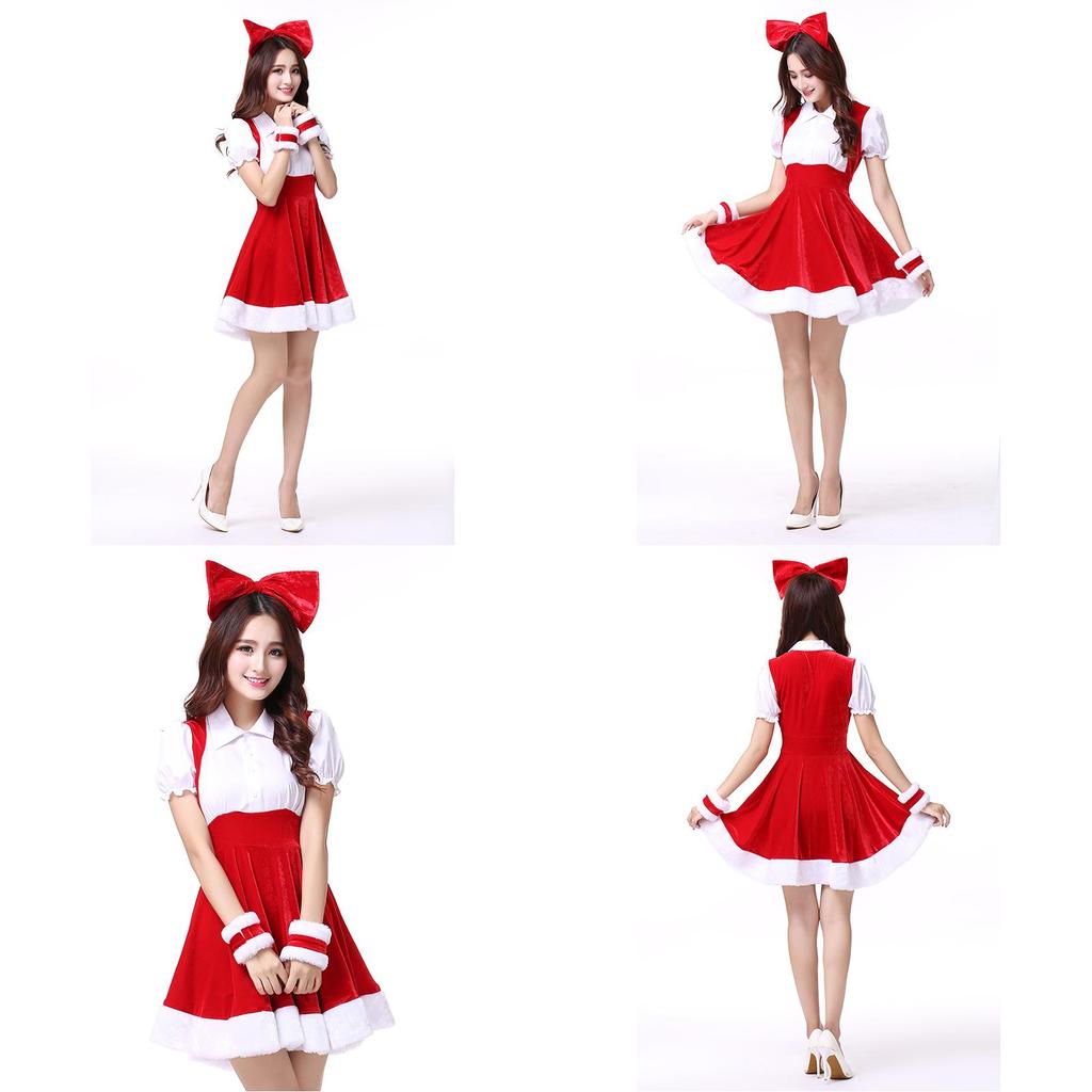 Women Deluxe Mrs Santa Claus Christmas Fancy Dress Costume For Festive Celebrations