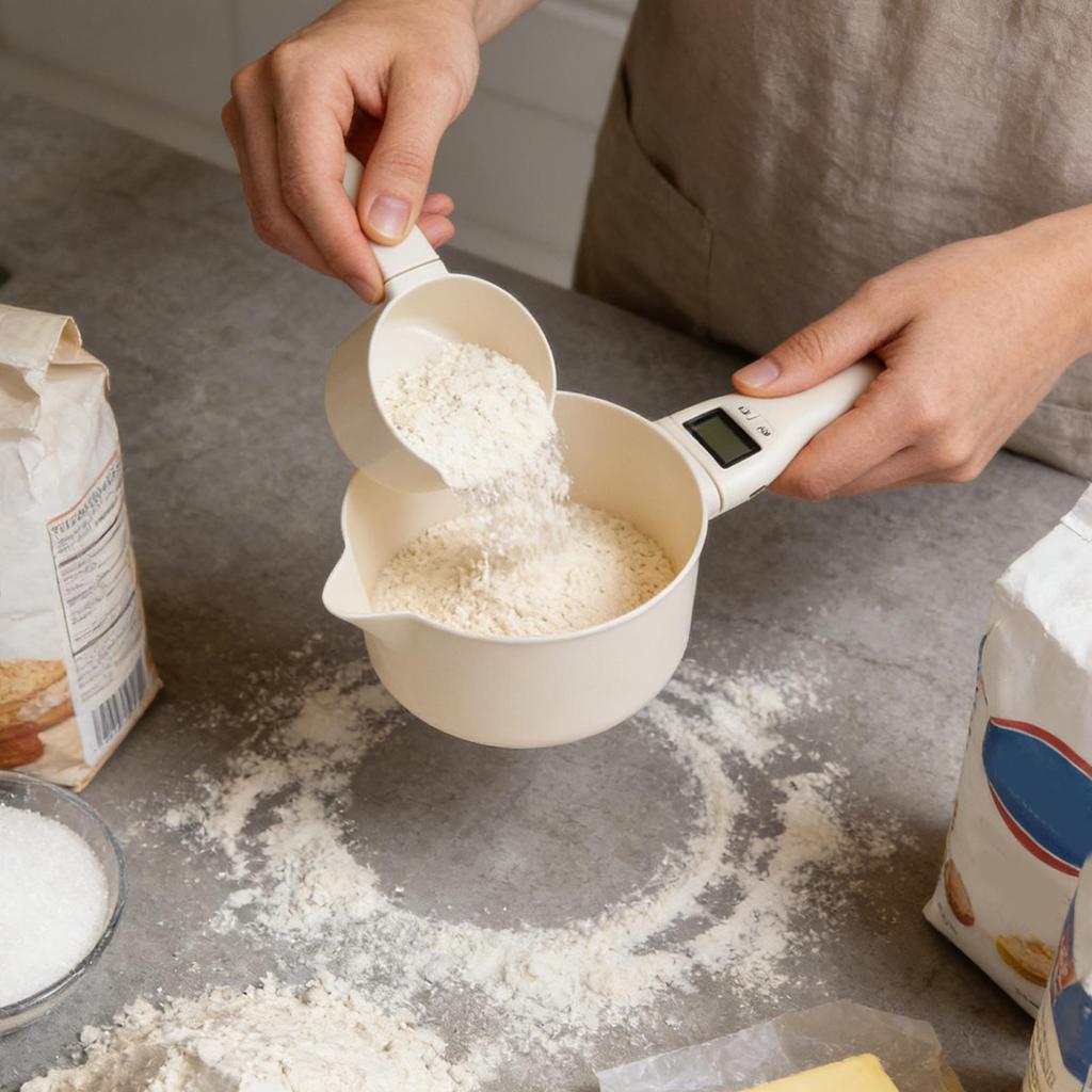 Kitchen Measuring Spoons Weighing Scoop Tool with LCD Screen Electronic Measuring Spoon for Bakers Chefs Pet Owners Cooking