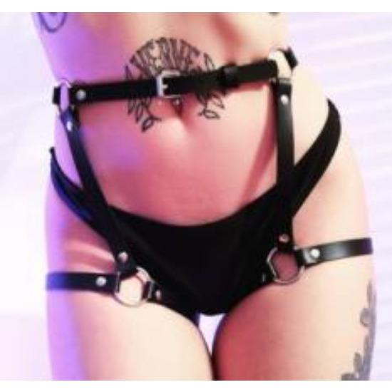 Nightclub Glamour Queen Leather Bondage Mask Belt Seal Handcuff Set