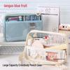 Large Capacity Blue Transparent Ita Pencil Case - Stylish and Functional for Students