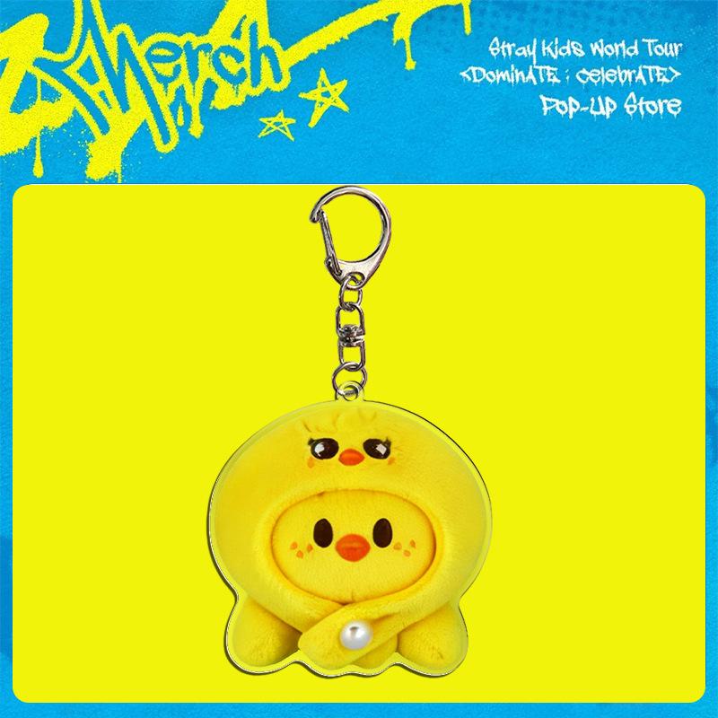 Stray Kids World Tour dominATE Celebrate SKZOO Acrylic Keychain Plush Pendant Bag Charm Kpop Merch Gift for STAY