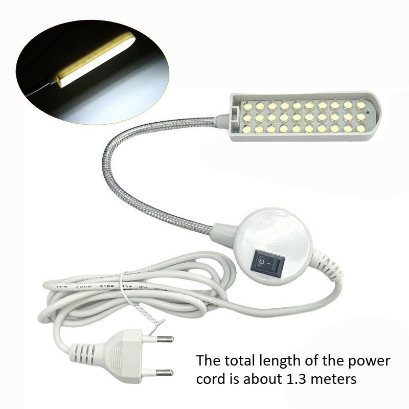 10/30LEDs Sewing Machine Light LED Portable Work Light,Flexible Gooseneck Lampe with Magnetic Base for Workbench Lathe