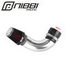 NIBBI High Flow CNC Air Filter 48mm Aluminum Curve Pipe Intake Manifold Kit for Honda Yamaha GY6 Scooter Engine Carburetor Inter