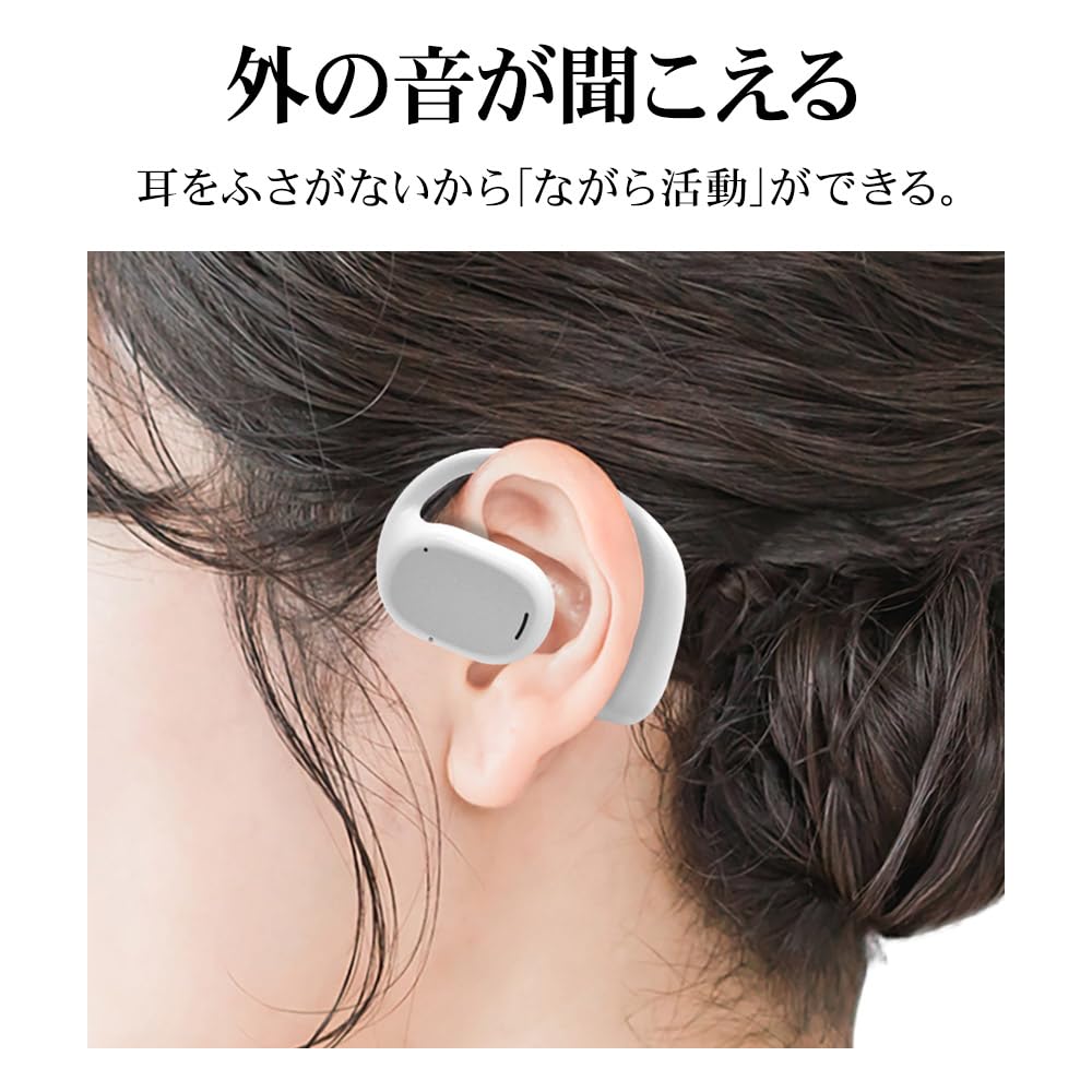 Rasta Banana Air Conduction True Wireless Stereo Earphones with Bluetooth RTWS07WH Mic, 5.3, TWS, Waterproof, White,