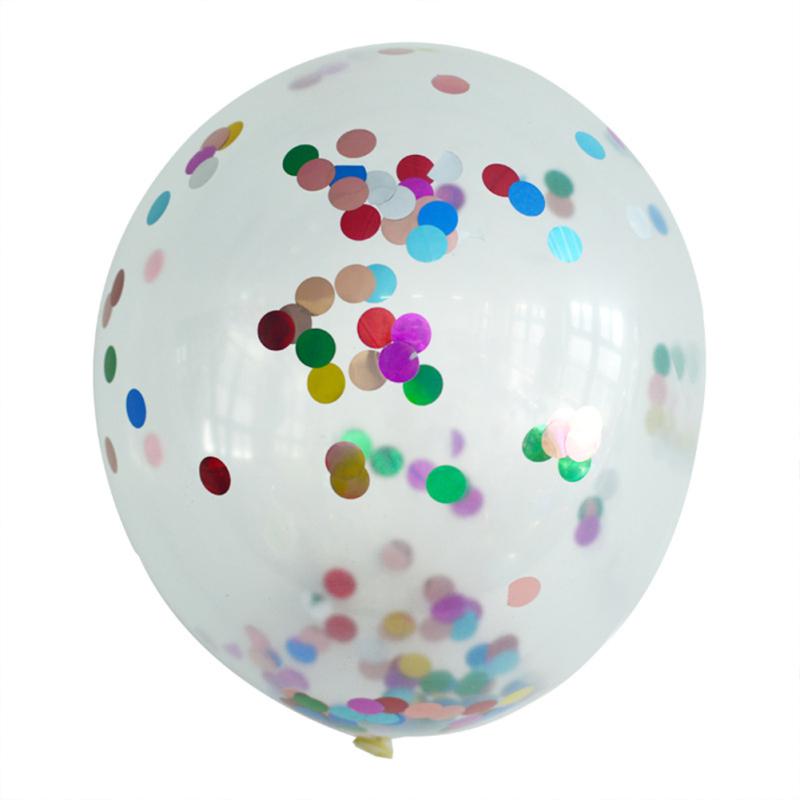 Latex  Transparent  Balloon 12-inch Sequined Confetti Holiday Wedding Decoration Confession Balloon