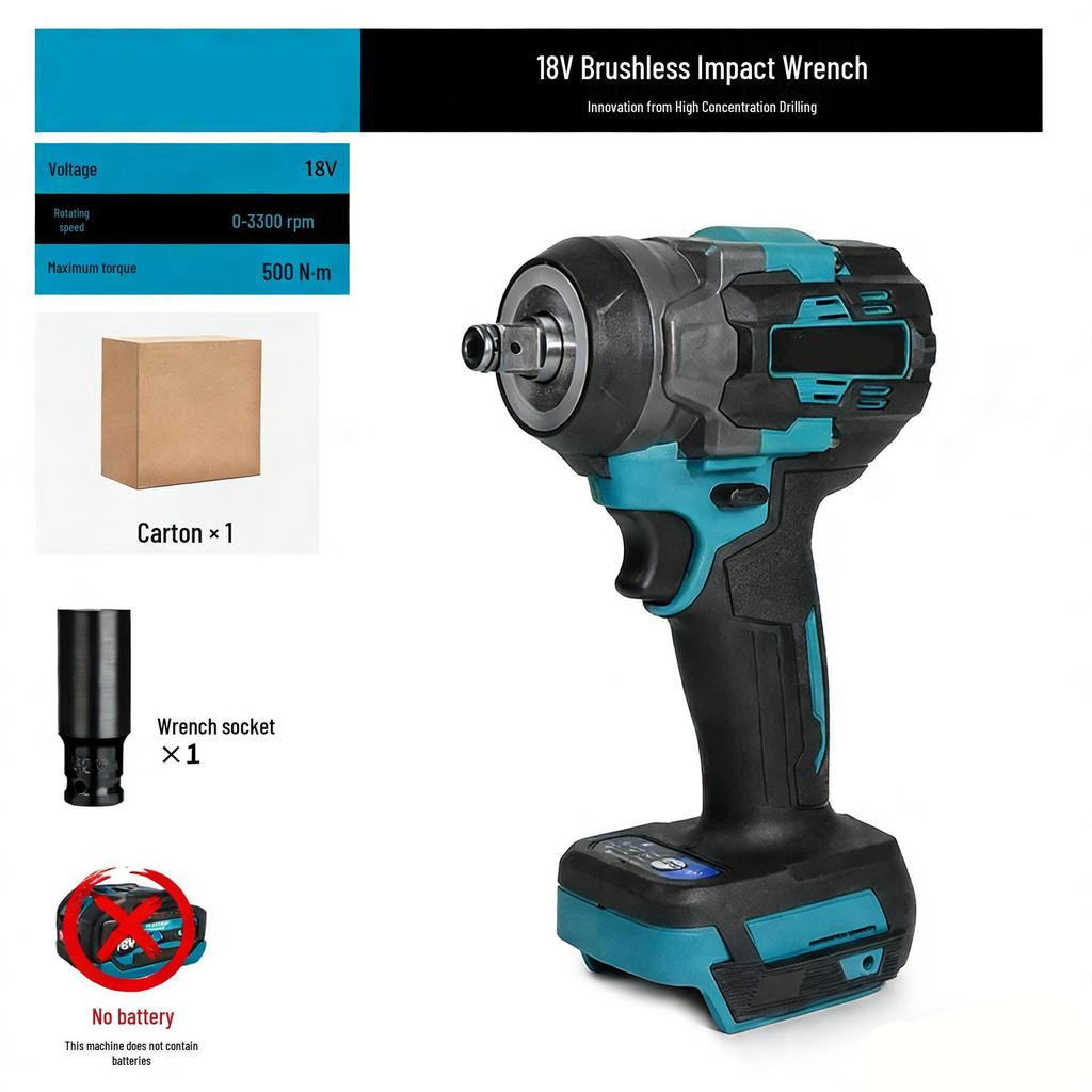 500N High-Power Brushless Lithium Battery Wrench for Auto Repair