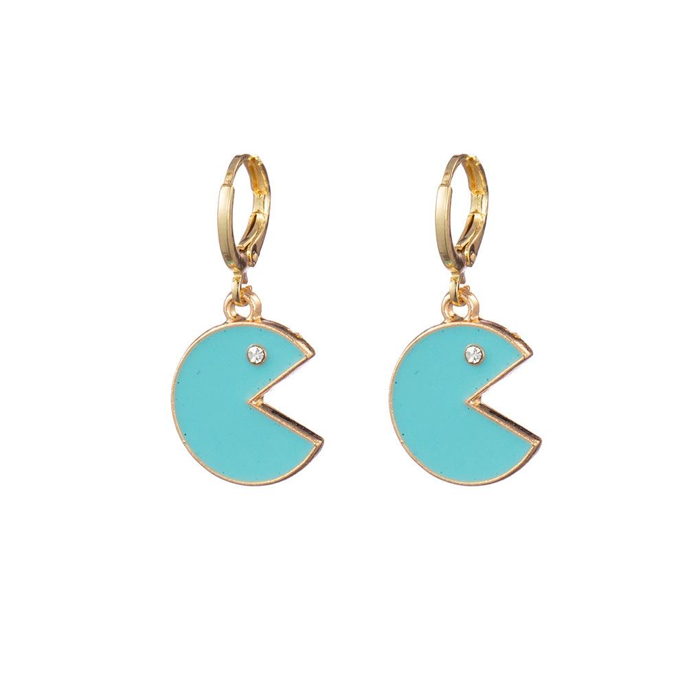 Womens Smiley Alloy Face Earrings Plated Cartoon Design Jewelry Stylish