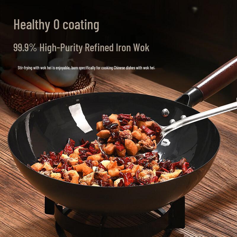 Sichun Traditional Pre-Seasoned Stainless Steel Wok