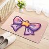 Cartoon Bowknot Design Washable Doormat - Anti-Slip PVC Backed Polyester Mat for Gamer Room, Bathroom, Kitchen, Living Room, Bed