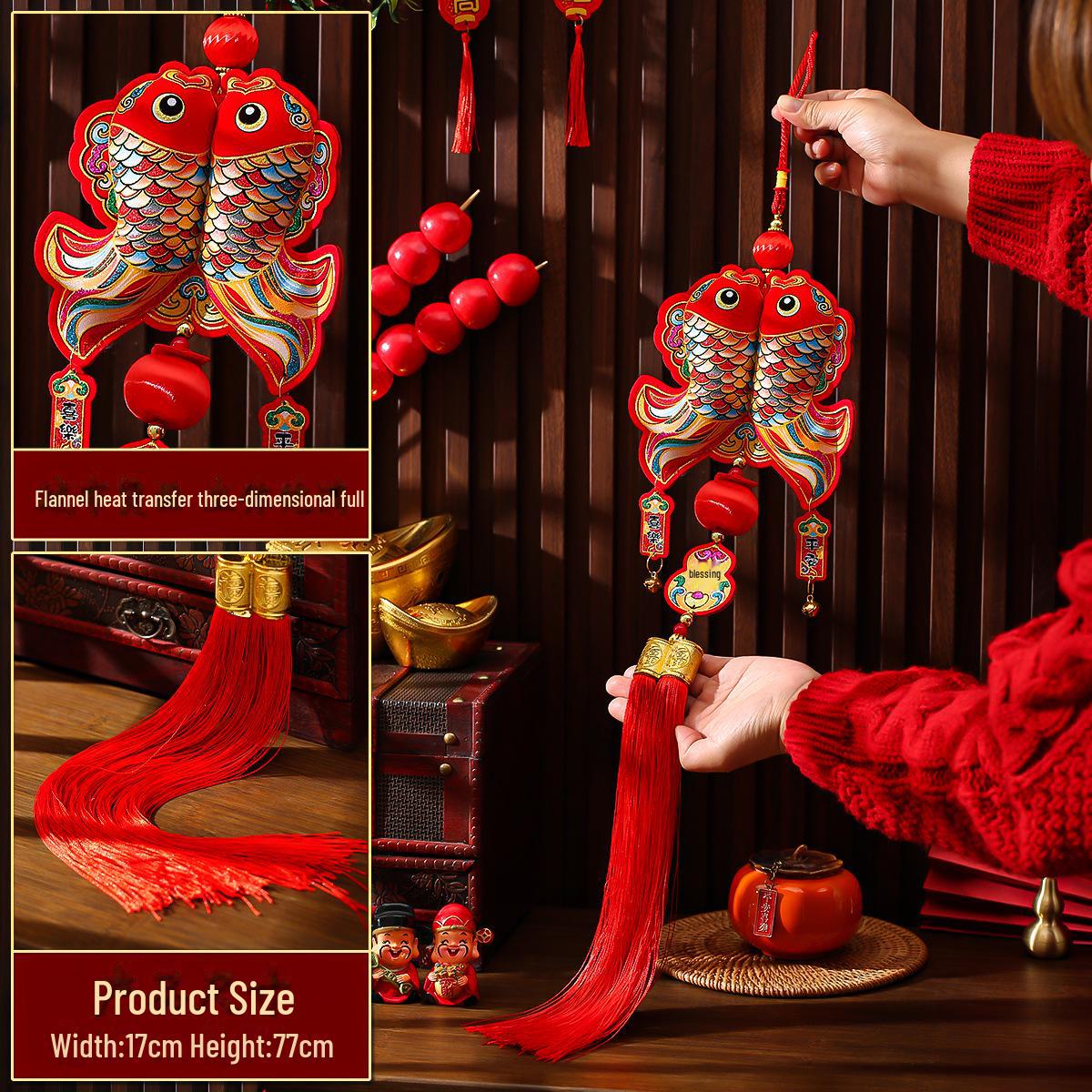 

Украшения с изображением персонажа Фу на праздник весны 2025 года Змеи - новогодние праздничные подвесные украшения