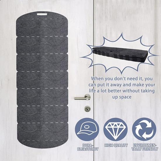 Baseball Hat Storage Bag Behind Door Wall Hat Holder Punch-free Large Capacity Anti-slip Baseball Cap Display Hanging Rack Neatly Arranged Cap