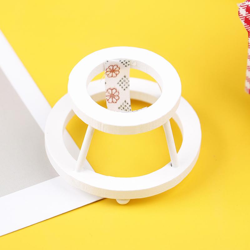 1:12 Dollhouse Miniature Baby Bed Wooden Cradle Baby carriage Baby Walker Doll House Accessories For Dollhouse Decoration New
