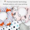 Cartoon Pattern U-Shaped Baby Travel Pillow for Head and Neck Support