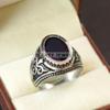 Black Onyx Oval Cut Gemstone With 925 Sterling Silver Ring For Men's #A814 JL375666903800