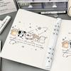 Cute Niche Kitten A5 Leather Ring Binder Notebook - Stylish, High-Value, Lined Student Notebook.